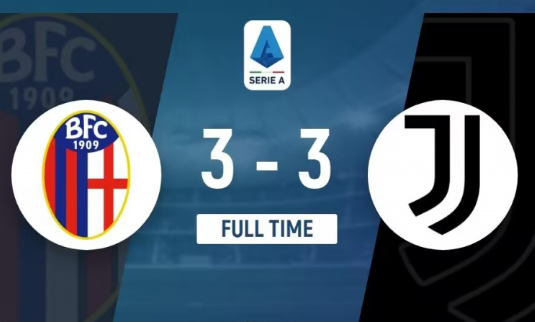 意甲-尤文连扳三球3-3博洛尼亚 米利克世界波法乔利复出