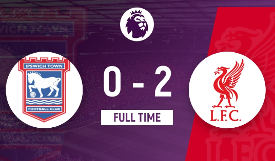 英超-伊普斯维奇0-2利物浦,若塔破门,萨拉赫传射 英超-伊普斯维奇0-2利物浦,若塔破门,萨拉赫传射