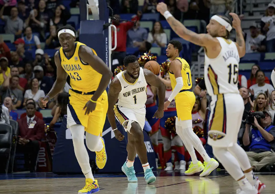 锡安34+6+10 莺歌26+6+7 哈利11+11 鹈鹕力克步行者止3连败 锡安34+6+10 莺歌26+6+7 哈利11+11 鹈鹕力克步行者止3连败