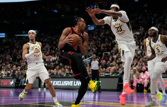 巴恩斯35+9 巴雷特29+9 哈利伯顿30+6 猛龙力克步行者 巴恩斯35+9 巴雷特29+9 哈利伯顿30+6 猛龙力克步行者