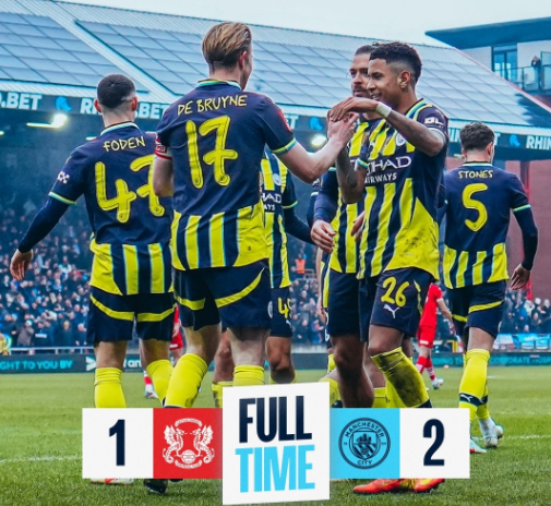 足总杯-莱顿东方1-2不敌曼城,胡桑诺夫首球,丁丁制胜 足总杯-莱顿东方1-2不敌曼城,胡桑诺夫首球,丁丁制胜