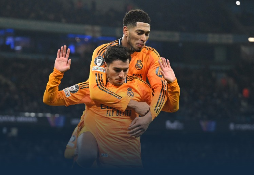 欧冠-皇马客场3-2曼城，贝林厄姆绝杀，姆巴佩建功，哈兰德双响