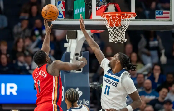 锡安29+5+8 爱德华兹19中5&17罚15中 鹈鹕险胜森林狼 锡安29+5+8 爱德华兹19中5&17罚15中 鹈鹕险胜森林狼