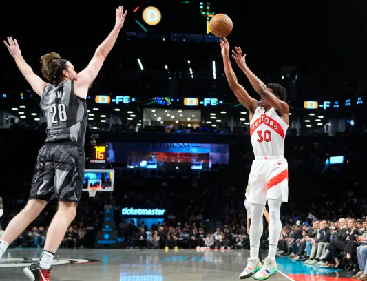 莫格博17+11+7 蒂米13+7 猛龙8人上双力克篮网止3连败